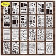 thumbnail image 2 of 24pcs Children Drawing Stencils Kit PET Material Reusable Painting Template Birthday Gift for DIY Craft Journal Notebook Diary Scrapbooking Card Decoration Wood Pen Tool, 7.0 * 4.0in, 2 of 7