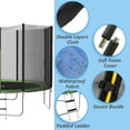 thumbnail image 3 of Lacoo 12 FT Patio Trampoline Outdoor Jumping Trampoline with Safety Enclosure, Green, 3 of 7