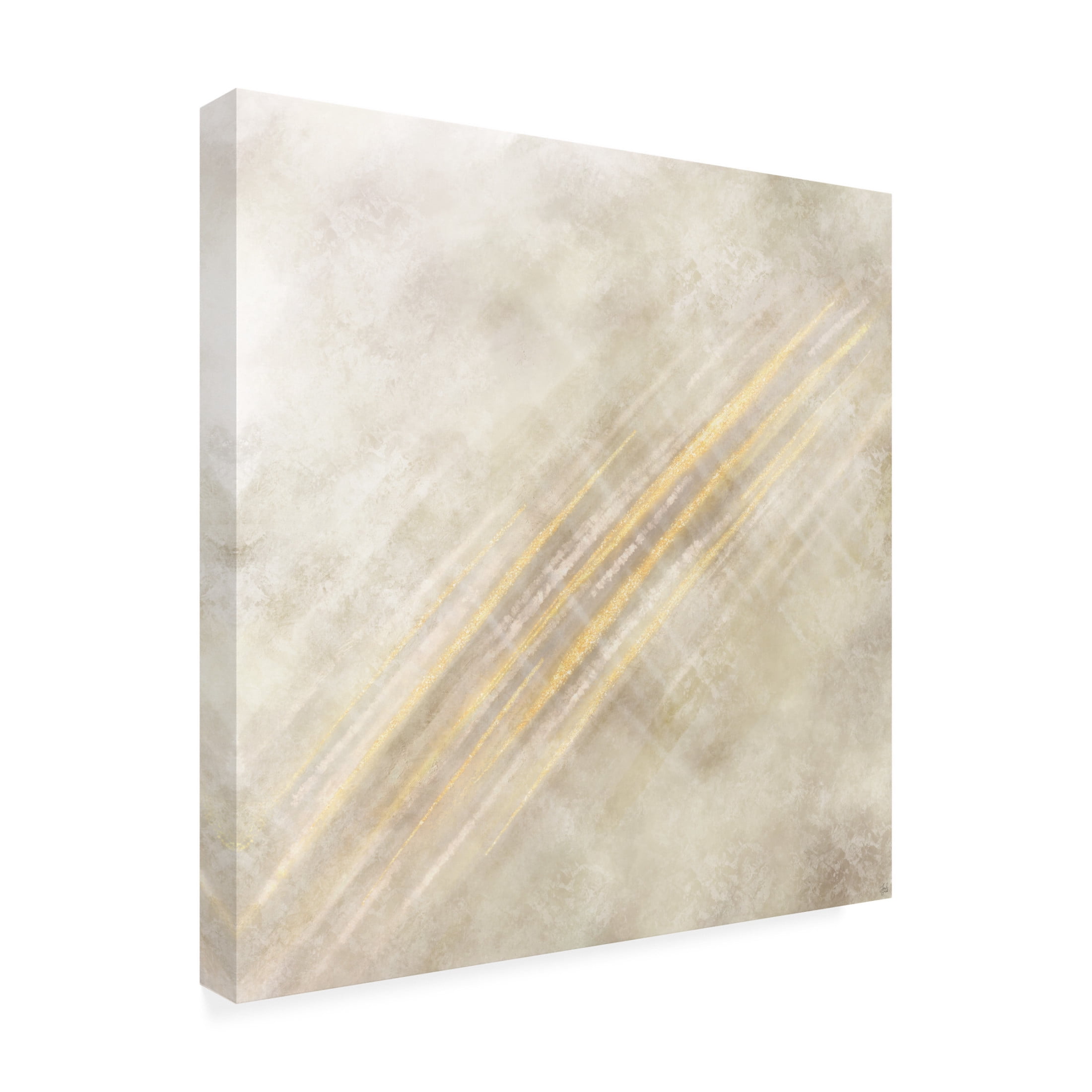 Canvas Wall Art - Line and Brush 'Streeeek' Wall Art for Living Room, Bedroom, or Office Décor by Trademark Fine Art - 14 x 14 Inches