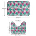 thumbnail image 3 of Yiaed Tropical Leaves Print Bathroom Mat Set 2 Pieces Mat Anti-Skid Pad Ultra Soft and Absorbent Bathroom Bath Mat Contour Bath Rugs for Toilet Base, 3 of 6
