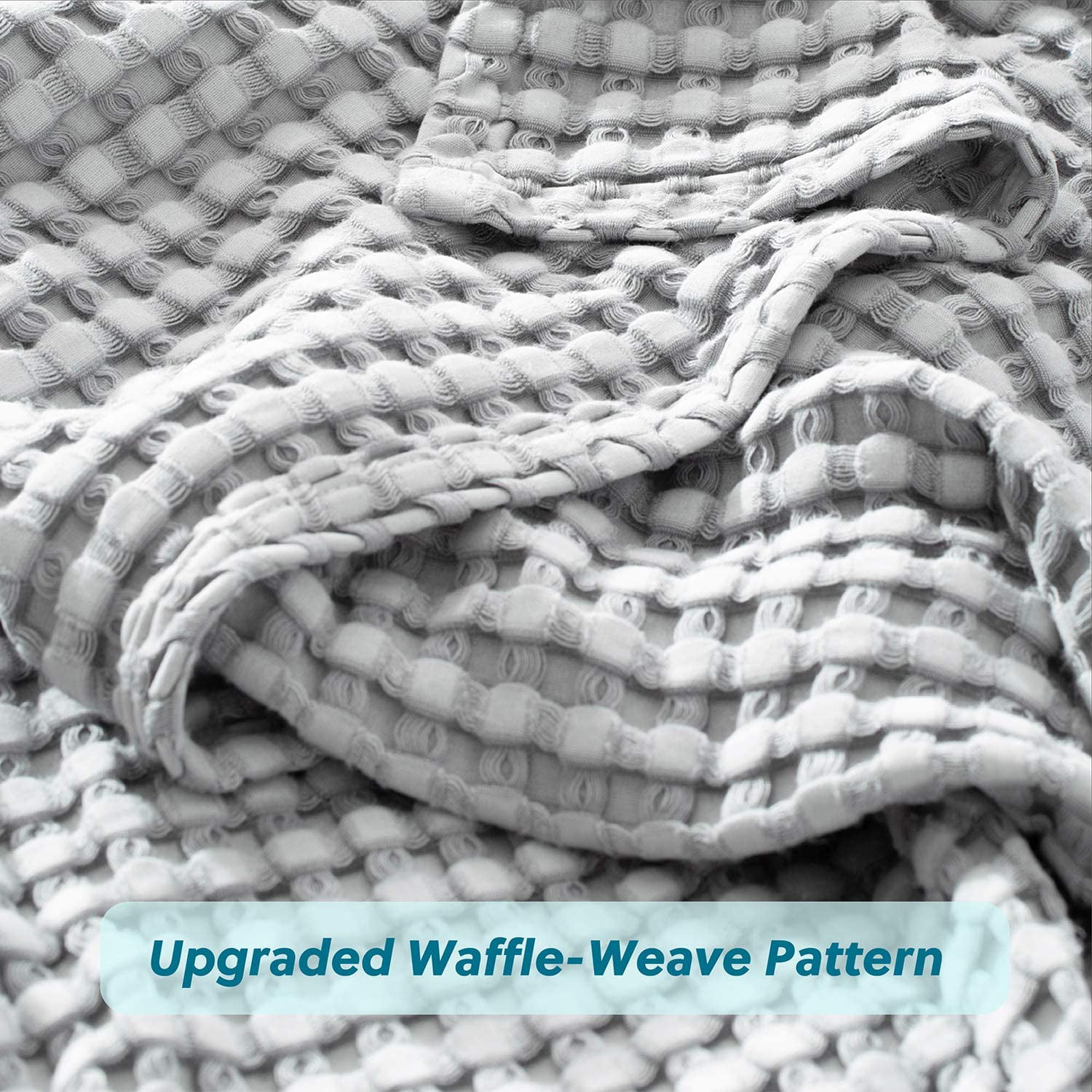 100% Cotton Waffle Weave Blanket Ultra Light Extra Large Sizes 