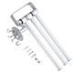 thumbnail image 1 of Bewildely Barra de soporte para toallas de baño, soporte para toallas de cocina, estante de papel para el hogar, accesorios giratorios para ducha montados Juegos de accesorios de baño plata Bewildely HA001554-02B, 1 of 6