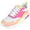 Fuchsia-Multi, variant on Women’s Air Cushion Sneakers – Lightweight Lace-Up Breathable Mesh Walking Tennis Running Shoes Casual Fashion Sneakers SKIP-11 White/ Gold 9