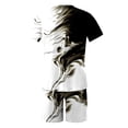 thumbnail image 4 of Men's Suit Category - All-Over Print Short Sleeve Tee and Quarter Pants Two-Piece Set for Men, 4 of 4