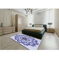 thumbnail image 4 of Ahgly Company Indoor Square Patterned Slate Blue Area Rugs, 8' Square, 4 of 6