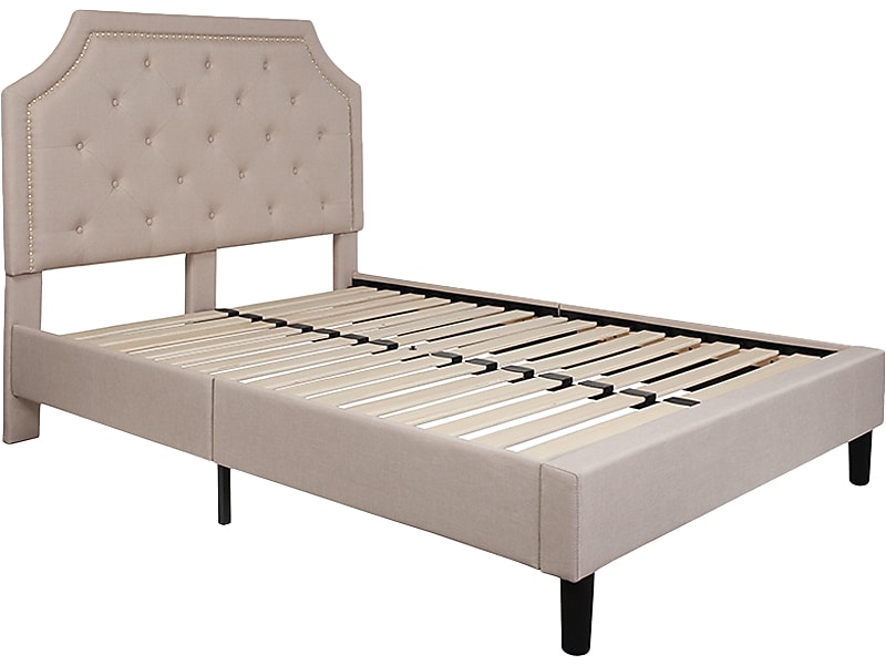 Flash Furniture Full Size Arched Tufted Upholstered Platform Bed in ...