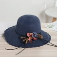 thumbnail image 7 of SikaFu Ms. Weaving Straw Hat Mori Flower Flower Sun Hat Spring And Summer Playing Sunscreen Hats Fashion Elegant Shadow Hat, 7 of 7