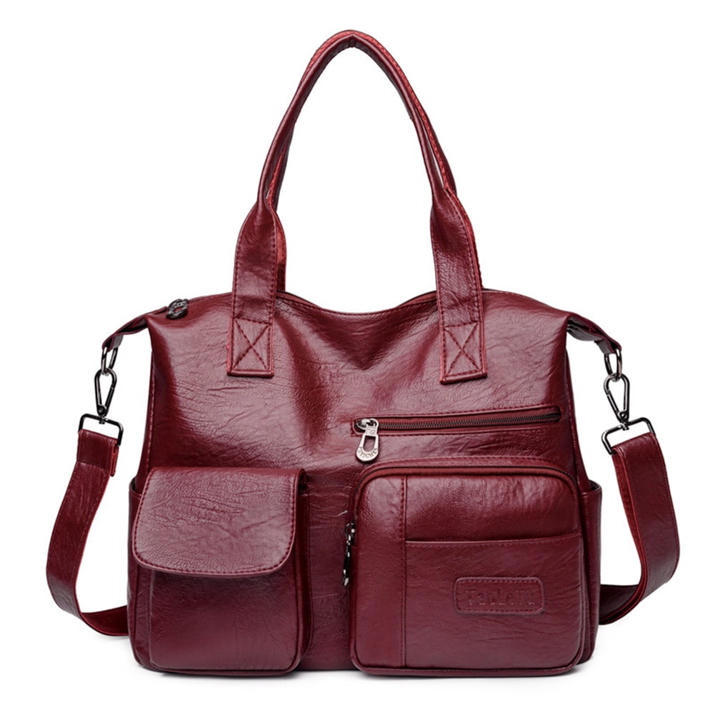 UniquQ Womens Casual Vintage Hobo Canvas Daily Purse Top Handle Shoulder Tote Shopper Handbag Messenger Bag Purse red UniquQ Womens Casual Vintage Hobo Canvas Daily Purse Top Handle Shoulder Tote Shopper Handbag Messenger Bag Purse red