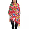 thumbnail image 1 of Bufanda de Arte de calabaza con estampado personalizado para hombres y mujeres, bufandas cálidas de invierno, chales Yayoi Kusama, tres Polkadot, 1 of 6