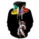 thumbnail image 1 of Sudadera con capucha y cremallera para hombre, diseño de astronauta de dibujos animados, estilo urbano, informal, de gran tamaño, con estampado 3D, unisex, de manga larga, estilo Harajuku, divertida,, 1 of 6