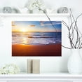 thumbnail image 1 of Vagues Bleues et Sable Brun - Impression sur Toile Photo de Plage, 1 of 3