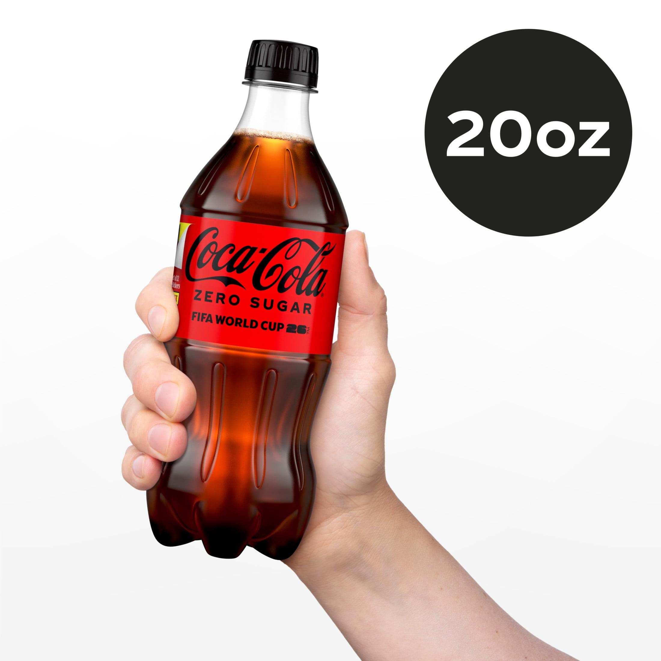 Coca-Cola Zero Sugar Soda Pop Bottle, 20 fl oz