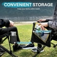thumbnail image 3 of EVER ADVANCED 2 Pieces Oversized Folding Camping Chair, High Back Lawn Chair for Adults with Side Pockets & Cup Holder, Portable Chair for Outdoor, Heavy Duty, Support Up to 500lbs, Black, 3 of 7