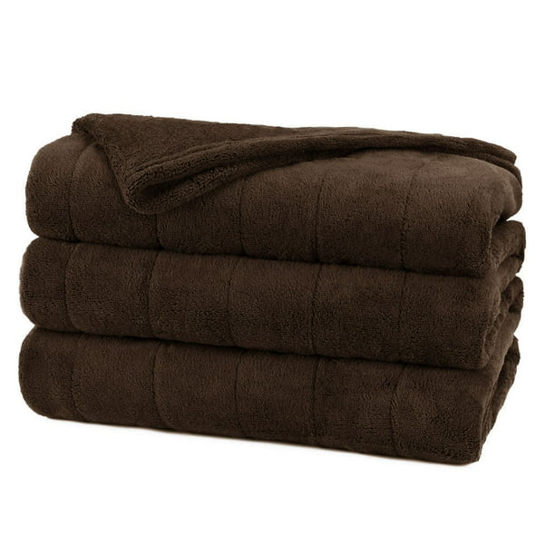 Sunbeam Electric Heated Velvet Plush Blanket, Queen ...