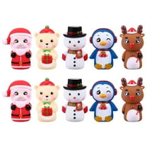 FRCOLOR 10Pcs Christmas Finger Puppets for Toddlers PVC Material for Storytelling and Play