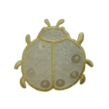 ID 3591 Sequin Ladybug Patch Spring Garden Bug Embroidered Iron On Applique