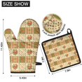 thumbnail image 6 of Pioneer Flower Floral Print Pattern 2-Pack Oven Mitts Set, Heat Resistant Kitchen Gloves, 7.7" X 12", 6 of 6
