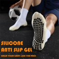 thumbnail image 2 of Woaeety Men's Soccer Socks Anti Slip Non Slip Grip Pads for Football Basketball Sports Grip Socks, 4 Pair, 2 of 11