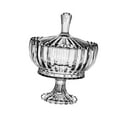 thumbnail image 2 of simhoa Glass Candy Dish with Lid Container Cookie Jar for Wedding Buffet Home Decor Style B, 2 of 8