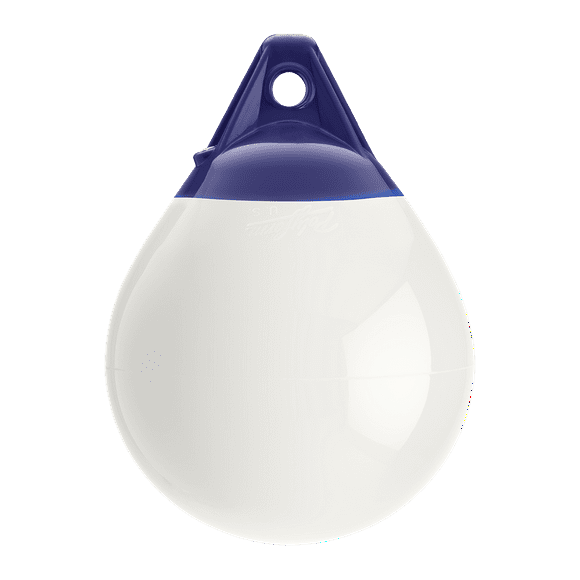 Polyform Mooring Buoy 57-462-034 A-1 White W/Bar Code; 11 Inch Diameter x 15 Inch Length; 1 Inch Rope Eye Diameter; White; PVC; With Bar Code; For Boats 15 Feet To 30 Feet In Length