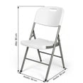 thumbnail image 2 of Set de 4 Sillas Plegables Resistentes para Exterior con Asiento de Plástico y Estructura de Metal Para Jardín, Eventos y Fiestas, 2 of 5