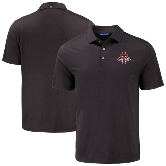 Men's-Cutter & Buck Black Toronto FC Coastline Epic Comfort Eco Recycled Polo