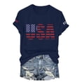thumbnail image 5 of Duqingm 250th Anniversary Shirt Women's America 250 Printed Casual T-Shirt United States 250Th Anniversary Patriotic Tee Navy,XL, 5 of 5