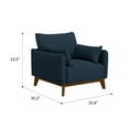 thumbnail image 6 of Artum Hill Edward Navy Storm 35.4" Accent Chair, 6 of 6