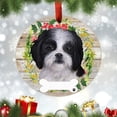 thumbnail image 2 of E & S Imports 3.50In Ceramic Black And White Shih Tzu Ornament, Ceramic, Dog Puppy Ribbon Cherish Pet 55087B, 2 of 6