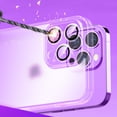 thumbnail image 5 of Frosted Case for iPhone 14 Pro, Rugged PC Soft TPU Translucent Slim Profile Cover with Eagle Eyes Glass Lens Protector Film Non-Yellowing Anti-Falling Case for iPhone 14 Pro,Purple, 5 of 9