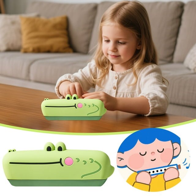 16 Hole Cartoon Children's Harmonica 2025 Silicone Mini Harmonica For Children C Key Detachable And Full Body Washable A Cute Instrument Suitable For Young Children Kids for Christmas 9 Month Old Girl