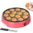 thumbnail image 1 of M&aacute;quina para hacer mini panqueques Baker's Friend, parrilla mini holandesa para panqueques, sart&eacute;n el&eacute;ctrica para poffertjes de 14 agujeros, ideal para desayuno, bocad, 1 of 7