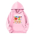 thumbnail image 2 of Kids Hoodies Sweatshirts 6 7 Six Seven Letter Hoodies Sweatshirts Comfortable Girls Long Sleeve Hooded Sweatshirt With Pocket Cute Print Pullover Athletic Hoodie For Kids Pink 130(5-6 Years), 2 of 7