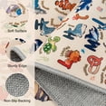 thumbnail image 3 of Janvonne Ocean Animal Alphabet Kids Area Rug - Soft ABC Learning Carpet,Non-Slip Washable Play Mat for Nursery Playroom Bedroom,5x7ft,Beige, 3 of 9