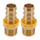 thumbnail image 1 of Conexiones de espiga de latón 7/8" 3/4"NPT con rosca macho para aire, agua, aceite, gas, combustible 2 piezas tono dorado, 1 of 6