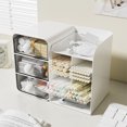 thumbnail image 2 of Makeup Organizer With Drawers,Vanity Organizer,Countertop Stackable Organizer,Makeup Brush Lipstick Holder,Bathroom Vanity Organizer,Plastic Makeup Storage,Detachable Cosmetic Organizer, 2 of 6