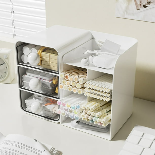Organizador de Maquillaje con Cajas, Estantería de Maquillaje, Estantería de Mesa para Dormitorio, Estantería de Ba?o, Plegable, Metal, 2 Niveles, para Habitación,topliu