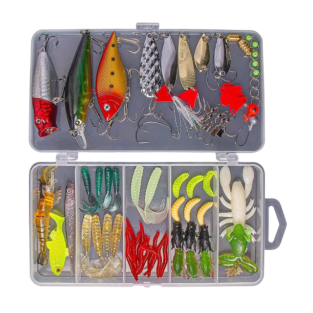 Kit Señuelos De Pesca Con Una Caja, 78 Piezas