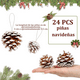 thumbnail image 3 of 24 Pzs Adornos Navideños Piñas Colgantes Para Árbol Y Regalo Xtellar cafe, 3 of 4