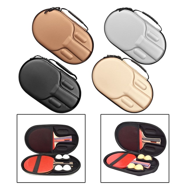 Table Tennis Racket Bag EVA Hard Shell Table Tennis Paddle Box Case Storage Bag Silver Shenzhuyue