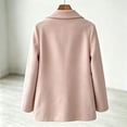 thumbnail image 6 of Riecok Trench Coats for Girls Long Sleeve Button down Jackets Lapel Collar Overcoat Warm Casual Winter Outerwear with Pocket 120, 6 of 7
