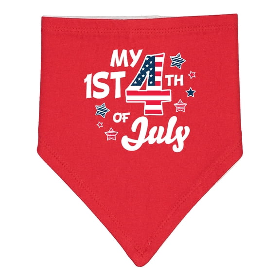 Inktastic My 1st 4th of July with Striped Stars Baby Bandana Bib