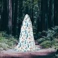 thumbnail image 5 of Honeii Lighthouse And Sea Print Poncho Cape, Cloak Coat, Snuggly Hooded Wearable Blanket, Hooded Cape For Teenagers,Halloween Costumes-Small, 5 of 7