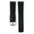 thumbnail image 3 of Hirsch Tiger Leather Watch Strap - Black - L - 22mm - Silver Buckle - Calf Leather, 3 of 9
