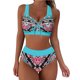 thumbnail image 1 of Gibobby Conjunto de Bikini Bikini de cintura alta para mujer, bañadores sexys de dos piezas con realce, traje de baño Vintage, conjunto de Bikini Retro f(Azul claro,CH), 1 of 5