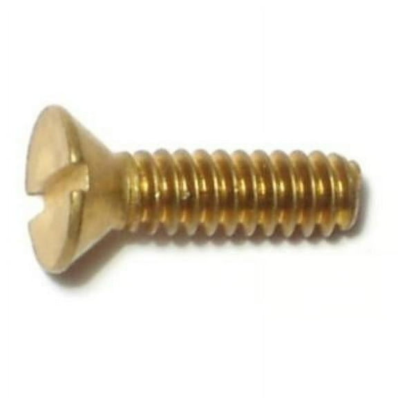 #6-32 x 1/2" Brass Slotted Flat Head Machine Screws MSFB-150 (40 pcs.)