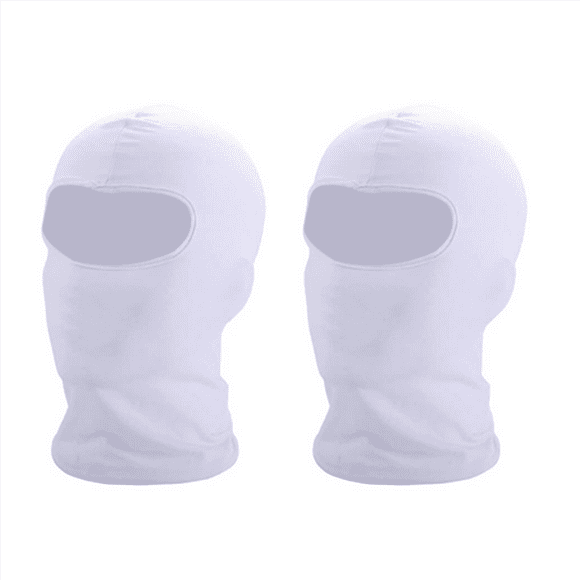 2X Outdoor Full Face Mask Thin Motorcycle Cycling Mask White