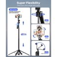 thumbnail image 4 of NEMOVA 68'' Auto Face Tracking Tripod for iPhone, 360&Acirc;&deg; Rotation Phone Tripod with Wireless Remote and Phone Holder, Selfie Stick Tripod for Android Phon, 4 of 7