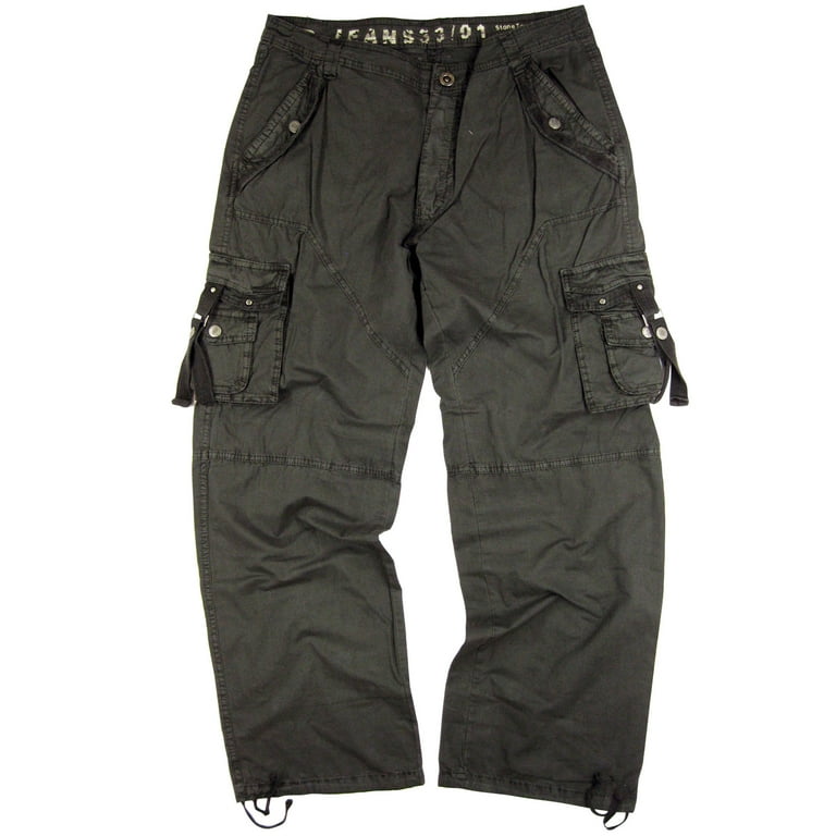 StoneTouch Men's Military-Style Cargo Pants #A8-34x34_D.Grey