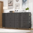 thumbnail image 3 of GIKPAL 10 Fabric Drawer Dresser for Bedroom Chest of Drawers with Wooden Top, Black, 3 of 9